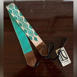Couch Southwestern Print Native American Camera Strap Turquoise Cream Brown NWT